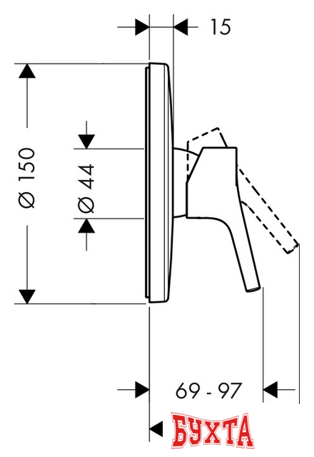 Смеситель без скрытого механизма Hansgrohe Talis S 72605000 2