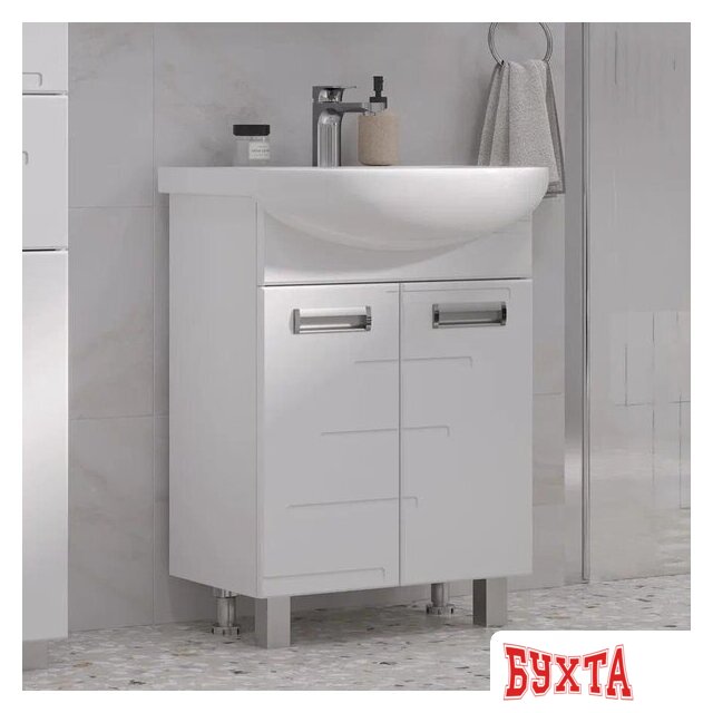 Мебель для ванных комнат Volna Тумба под умывальник Joli 55.2D Балтика (напольная)