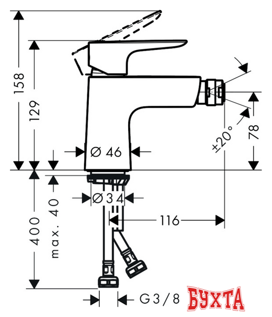 Смеситель Hansgrohe Talis E 71721000 2