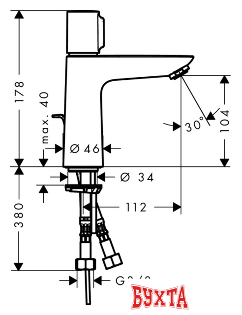 Смеситель Hansgrohe Talis Select E [71750000] 2