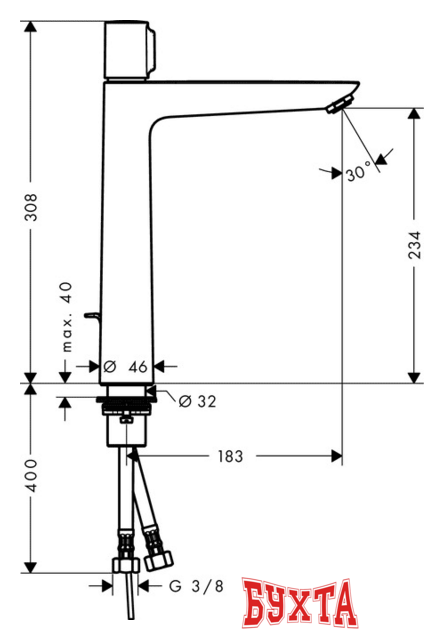 Смеситель Hansgrohe Talis Select E 71752000 2