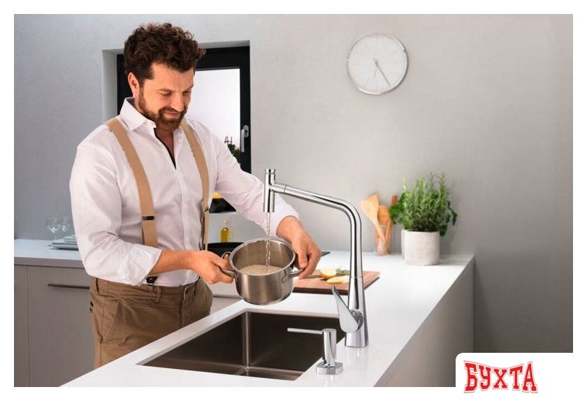 Смеситель Hansgrohe Metris Select M71 73816000 4