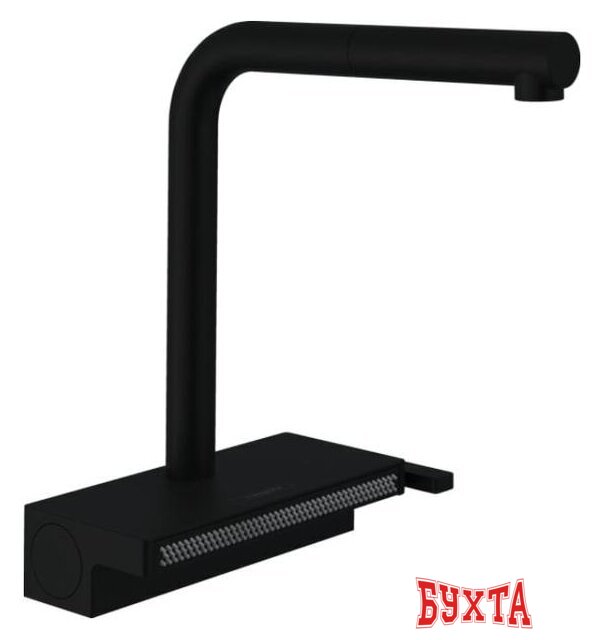 Смеситель Hansgrohe Aquno Select M81 73830670 (матовый черный) 1