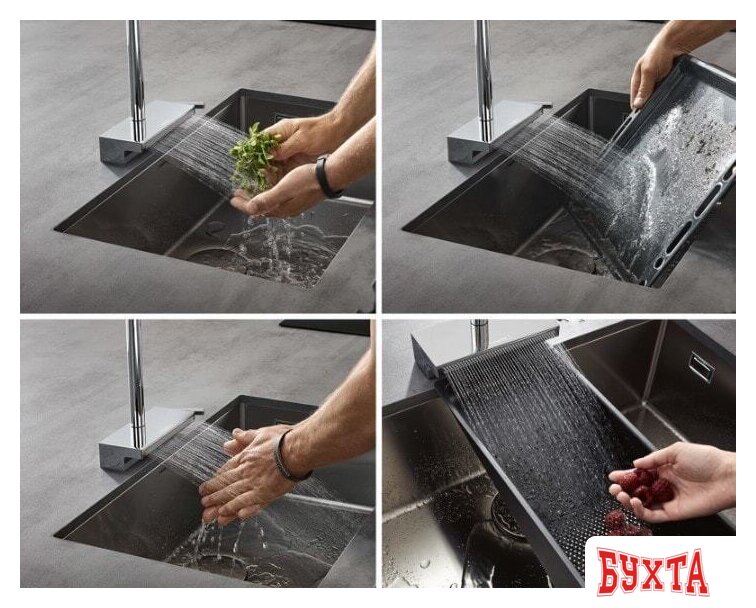 Смеситель Hansgrohe Aquno Select M81 73831800 (стальной) 4