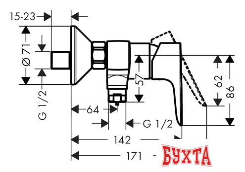 Смеситель Hansgrohe Talis E 71760000 (хром) 2