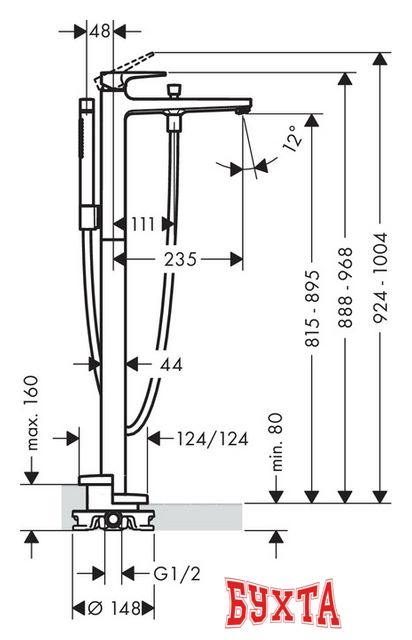Смеситель Hansgrohe Metropol 74532000 5