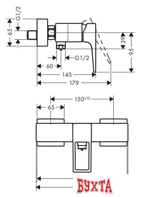Смеситель Hansgrohe Metropol 74560000 2