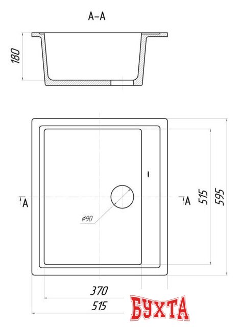 Кухонная мойка Gerhans A12 (графит) 2