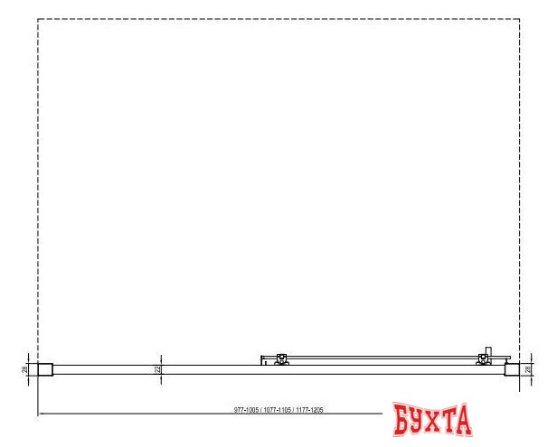 Душевая дверь Ravak BLSDP2-110 X0PMD0C00Z1 5