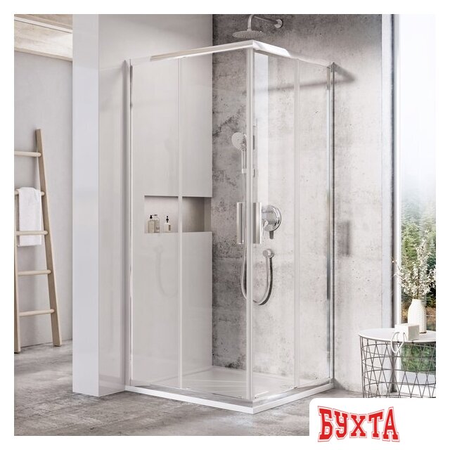 Душевой уголок Ravak Blix Slim BLSRV2-90 (полированный алюминий/хром) 1