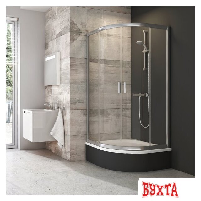 Душевой уголок Ravak Blix BLCP4 SABINA 90x90 (сатин/grape) 1