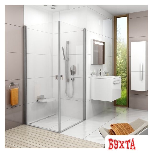 Душевая дверь Ravak CRV1 80 (серебристый/прозрачное) 1