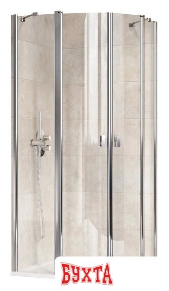 Душевой уголок Ravak Chrome CSKK4 80x80 (прозрачный/белый) 1