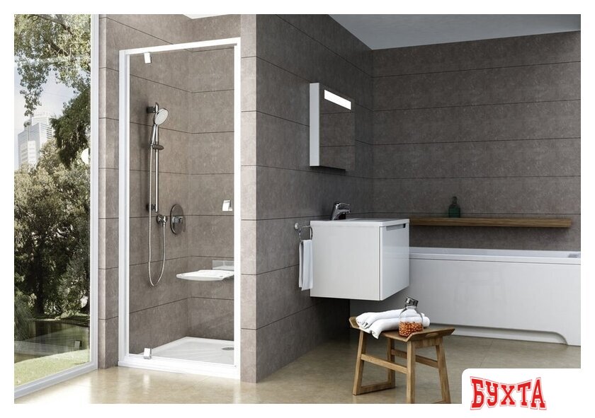 Душевая дверь Ravak Pivot PDOP1 80 (белый/прозрачное) 2