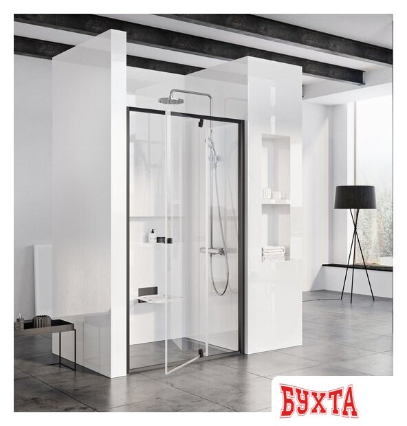 Душевая дверь Ravak Pivot PDOP2-110 (черный/прозрачный) 1