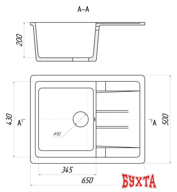 Кухонная мойка Gerhans B22 (белый) 2