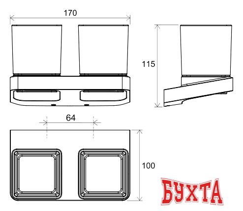 Держатель для стакана Ravak TD 220.00 X07P322 2