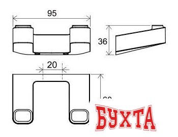 Крючок для ванны Ravak X07P352 2