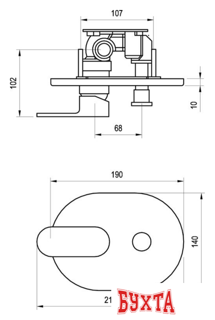 Смеситель без скрытого механизма Ravak Chrome-CR.065.00 [X070056] 2