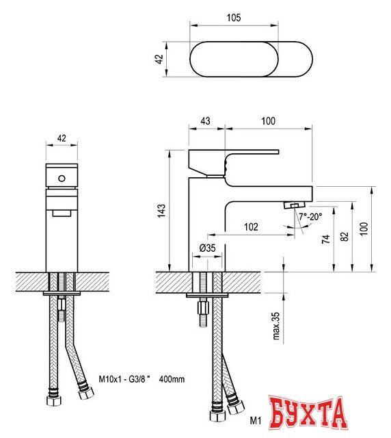 Смеситель Ravak Chrome-CR 012.00 [X070041] 4