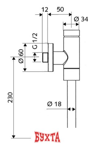 Смывной кран для писсуара Schell Schellomat basic [024760699] 2