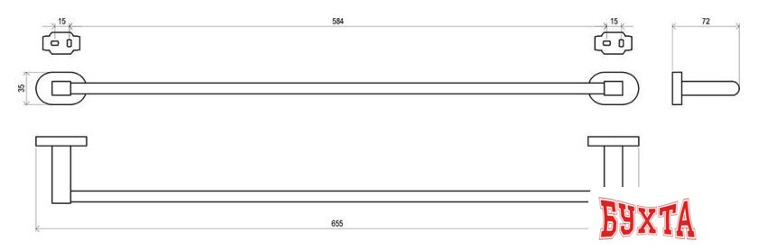 Держатель для полотенца Ravak X07P192 2