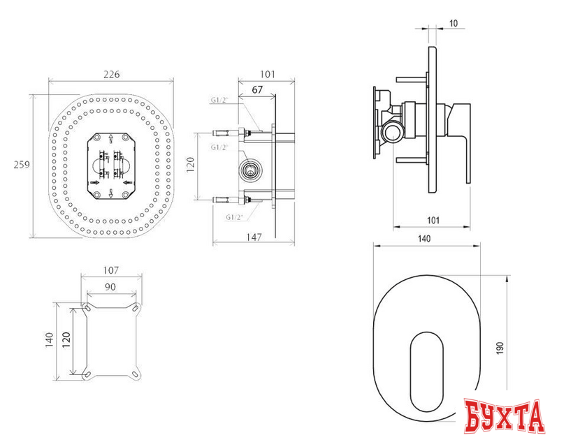 Смеситель без скрытого механизма Ravak Chrome-CR.066.00 [X070057] 2