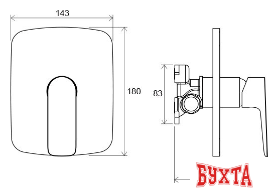 Смеситель без скрытого механизма Ravak Classic-CL 066.00 [X070089] 2