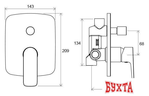 Смеситель без скрытого механизма Ravak Classic-CL 061.00 [X070086] 2