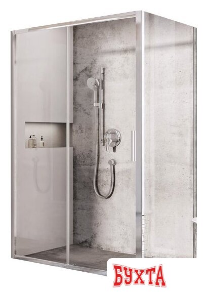 Душевой уголок Ravak Blix Slim BLSDP2+BLSPS 120х90 (серебристый/прозрачное) 1