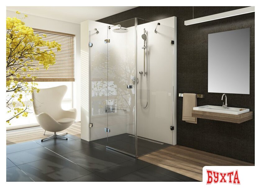 Душевой уголок Ravak Brilliant BSDPS 120x90 левый 2