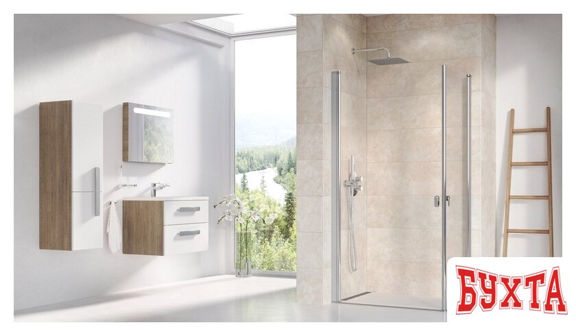 Душевой уголок Ravak Chrome CRV1+CRV1 80x80 (прозрачный/серебристый) 3