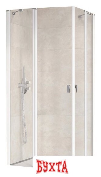 Душевой уголок Ravak Chrome CRV2+CRV2 100x100 (прозрачный/белый) 1