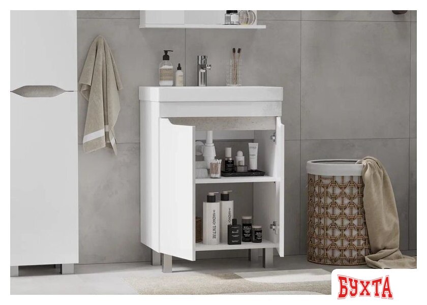 Мебель для ванных комнат Volna Тумба Lake 70.2D с умывальником 5