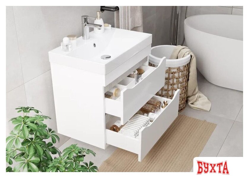 Мебель для ванных комнат Volna Тумба Lake 60.2Y с умывальником 4