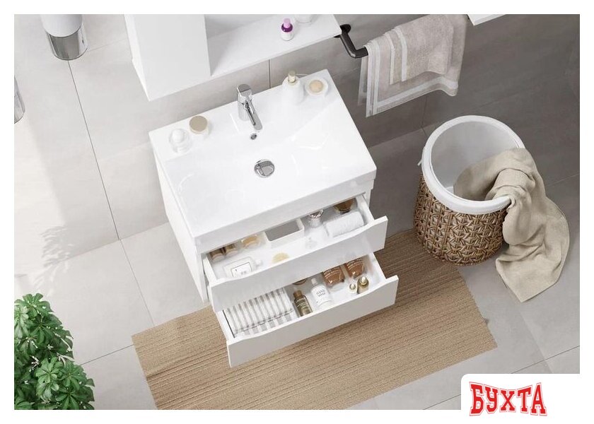 Мебель для ванных комнат Volna Тумба Lake 60.2Y с умывальником 5