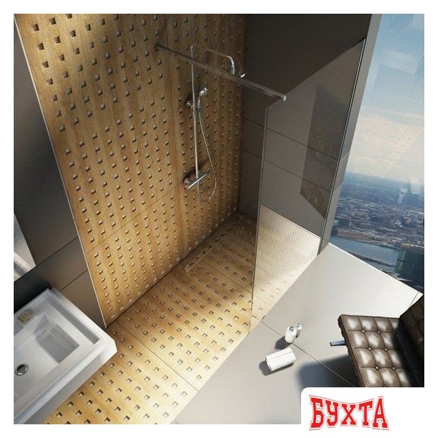 Душевая стенка Ravak Walk-In Wall 140 (серебристый/прозрачное) 4