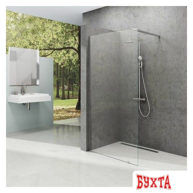 Душевая стенка Ravak Walk-In Wall 160 (серебристый/прозрачное) 1