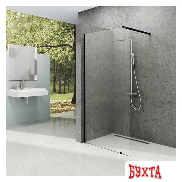Душевая стенка Ravak Walk-In Wall 160 (черный/прозрачное) 2