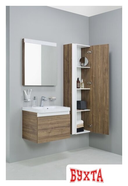 Мебель для ванных комнат Ravak Шкаф-пенал SB 10° X000000752 (серый) 5