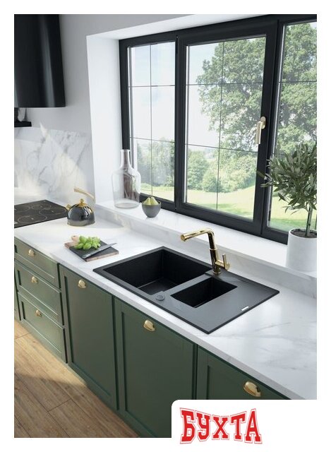 Кухонная мойка Deante Andante ZQN N513 (черный) 3