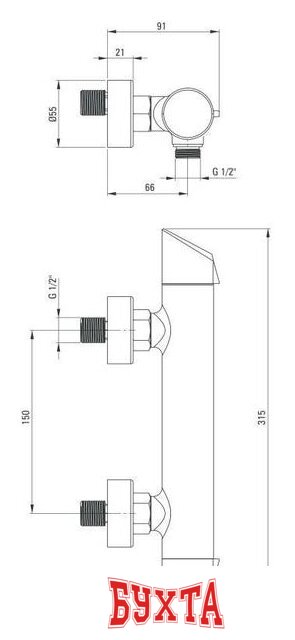 Смеситель Deante Arnika Titanium BQA D40M 2