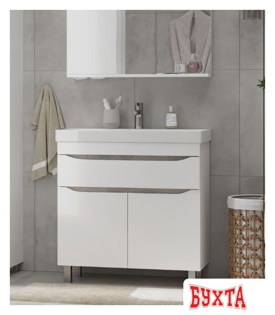 Мебель для ванных комнат Volna Тумба Lake 70.2D.1Y с умывальником 3