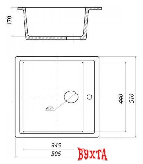 Кухонная мойка Wisent W620-30 (кремовый) 2