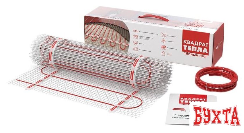 Нагревательный мат СТН Квадрат тепла 1 кв.м. 150 Вт