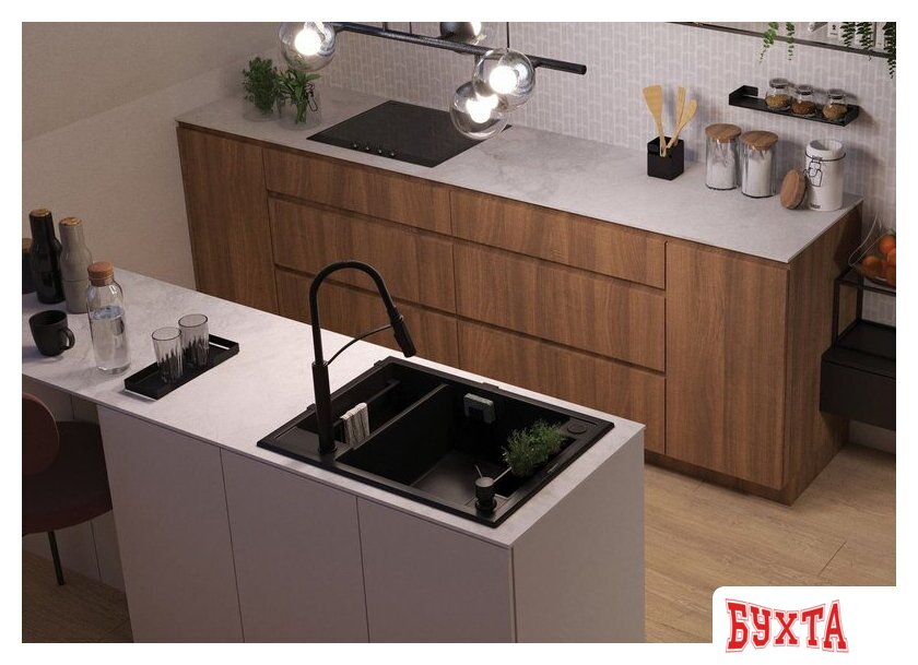 Кухонная мойка Deante Magnetic ZRM N503 (черный) 4