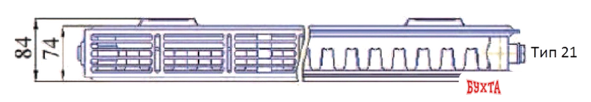 Стальной панельный радиатор Prado Universal тип 21 500x1200 2