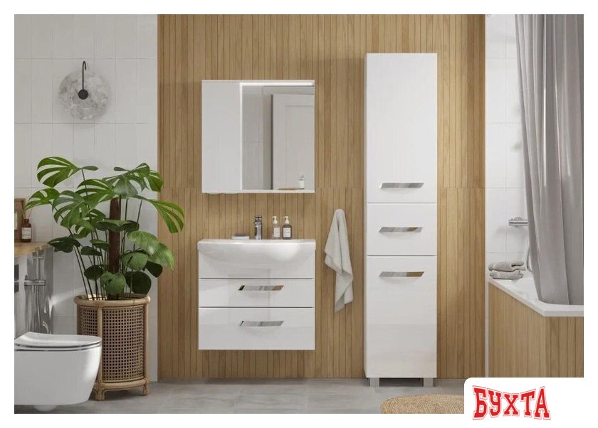 Мебель для ванных комнат Volna Шкаф-пенал Onda 40 (напольный) 3