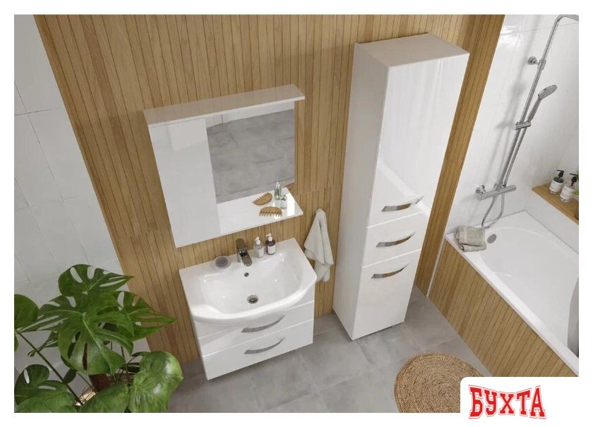 Мебель для ванных комнат Volna Шкаф-пенал Onda 40 (напольный) 5