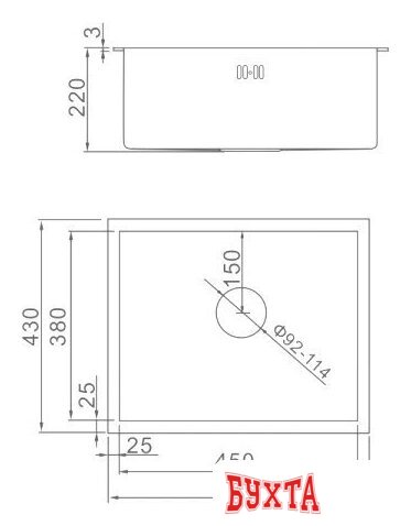 Кухонная мойка Gerhans K35043 2